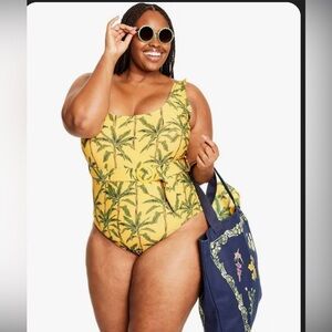 Agua Bendita x Target Women's Large Palm Print One Piece Swimsuit